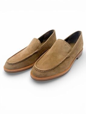 Vince Rafael Suede Slip On Loafers Men's Casual Luxury Camel Tan 10 NEW